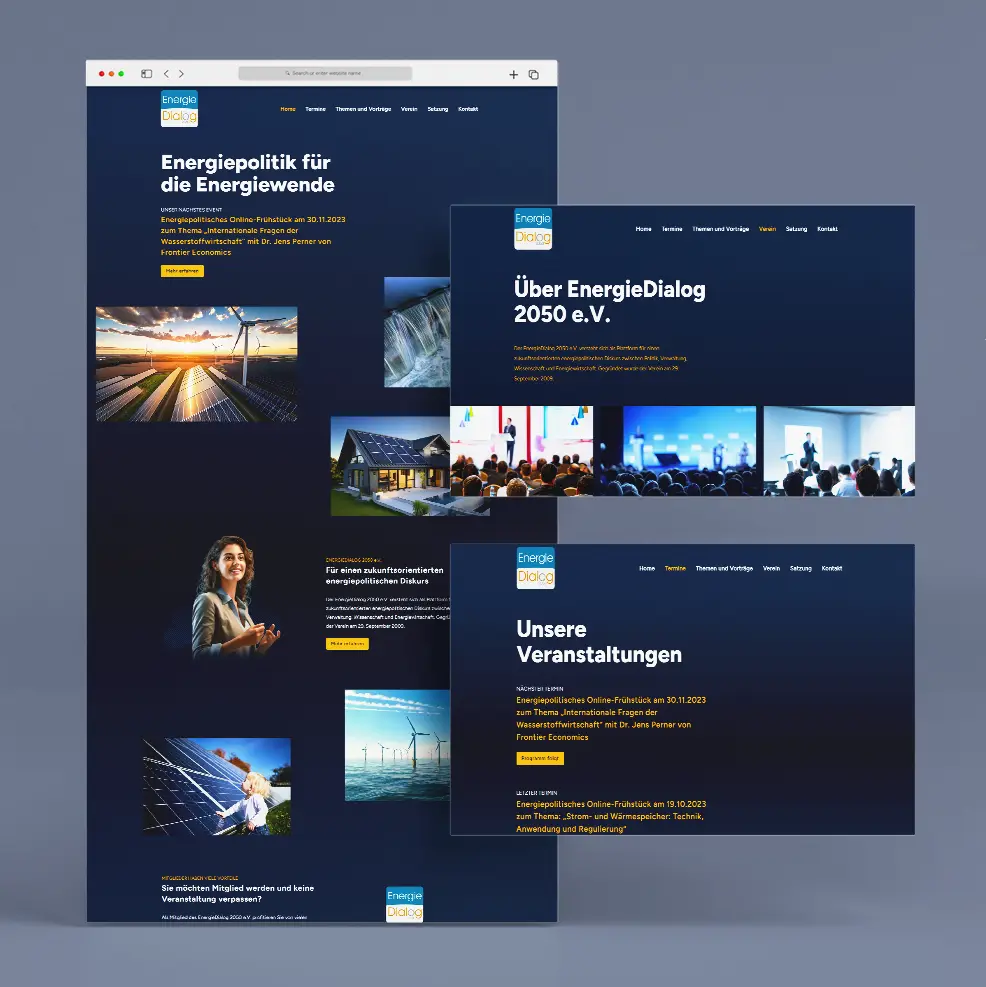 Website-Vorschau Energiedialog2050