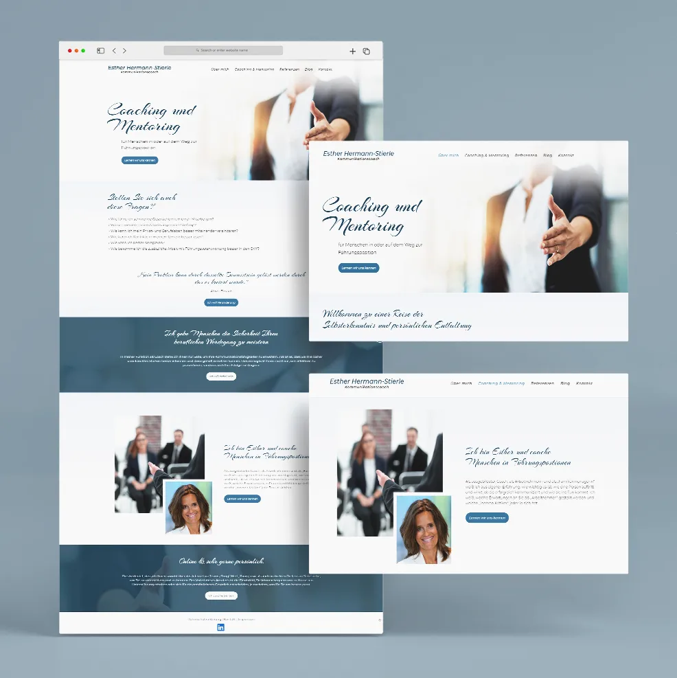 Referenz Website erstellen lassen Esther Hermann-Stierle Coaching