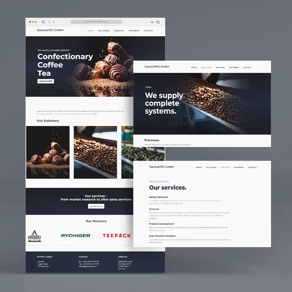 Webdesign Referenz: Website für die Geconatec GmbH Berlin Köpenick