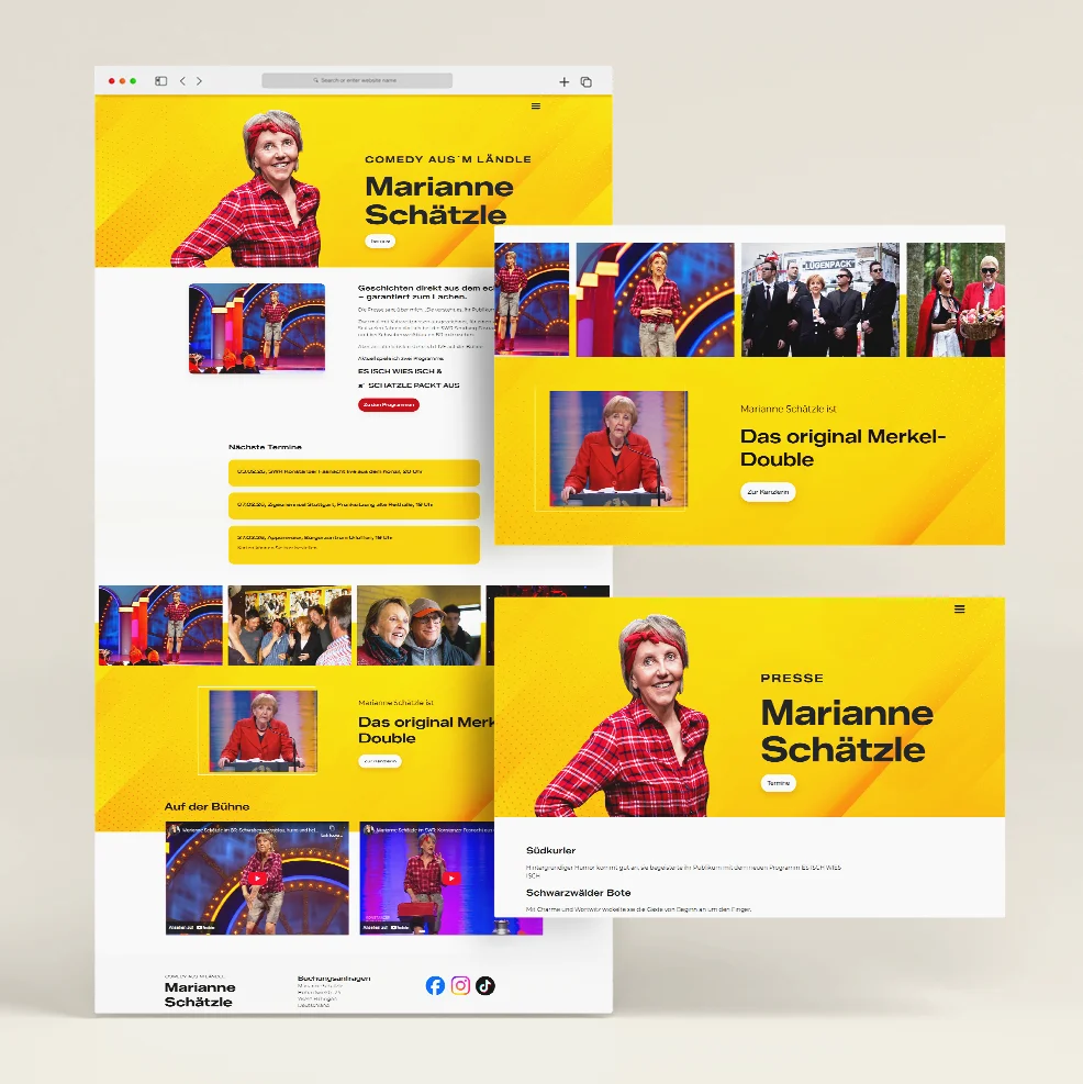 Webdesign Referenz: Comedian