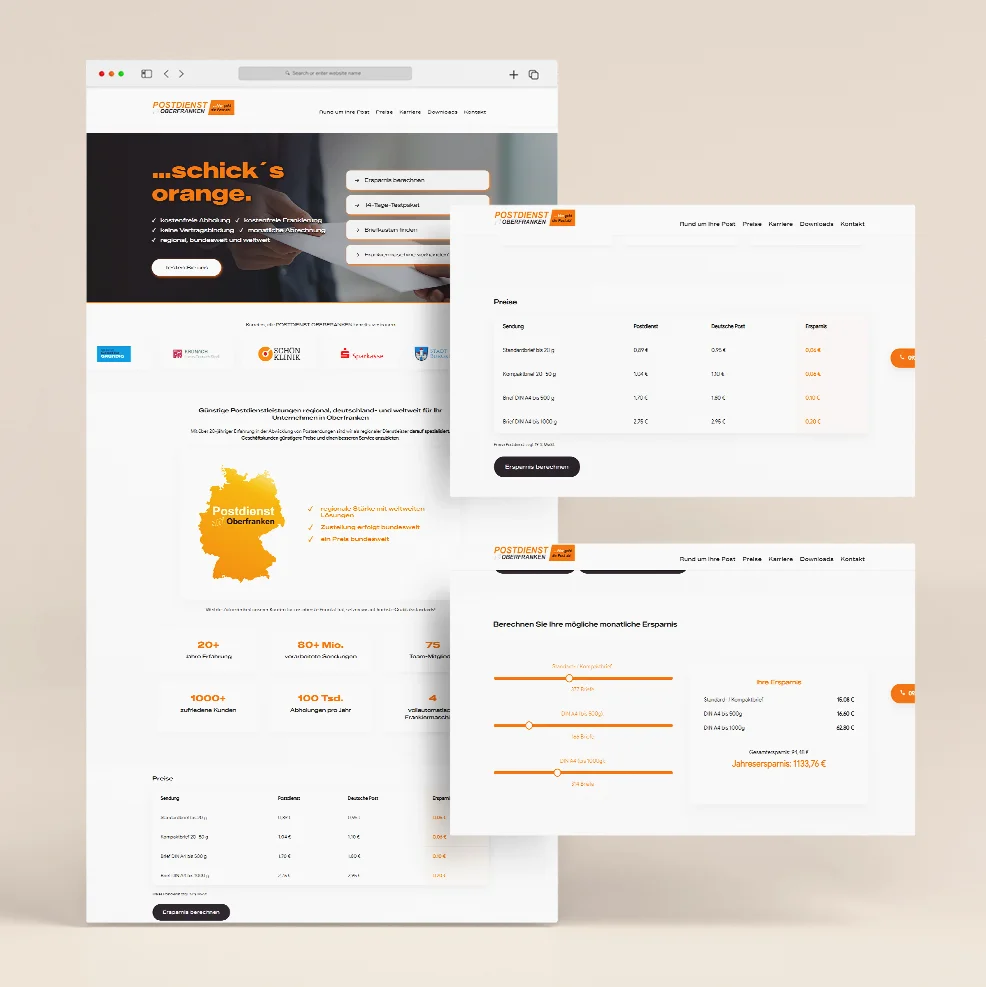 Postdienst Oberfranken | Programmierung | WordPress