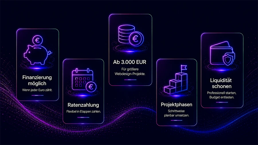 Ratanzahlung für Website-Projekte