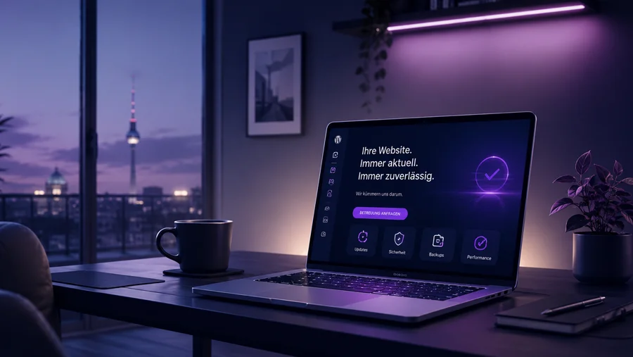 Website-Wartung mit Updates, Backups, Sicherheit, Performance und Inhaltspflege